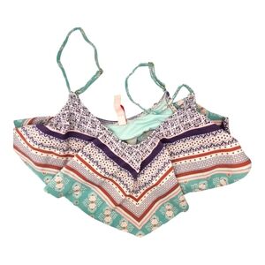 Victoria's Secret Boho Padded Bikini Top Small Blue